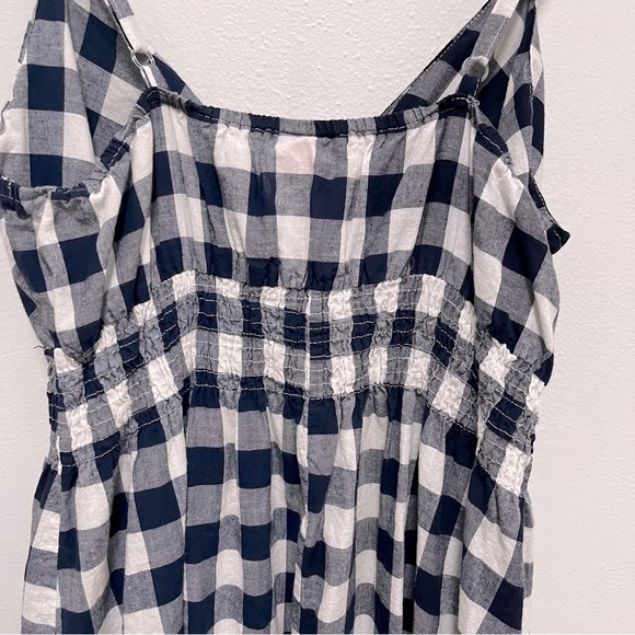 SHE’S COOL Vintage Y2K Navy & White Plaid Gingham 100% Cotton Dress Size 1X - Picture 5 of 9
